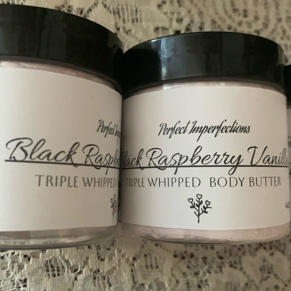 Sweet Black Raspberry Vanilla Whipped BodyButter Handmade in Small Batches Vegan - Picture 4 of 9